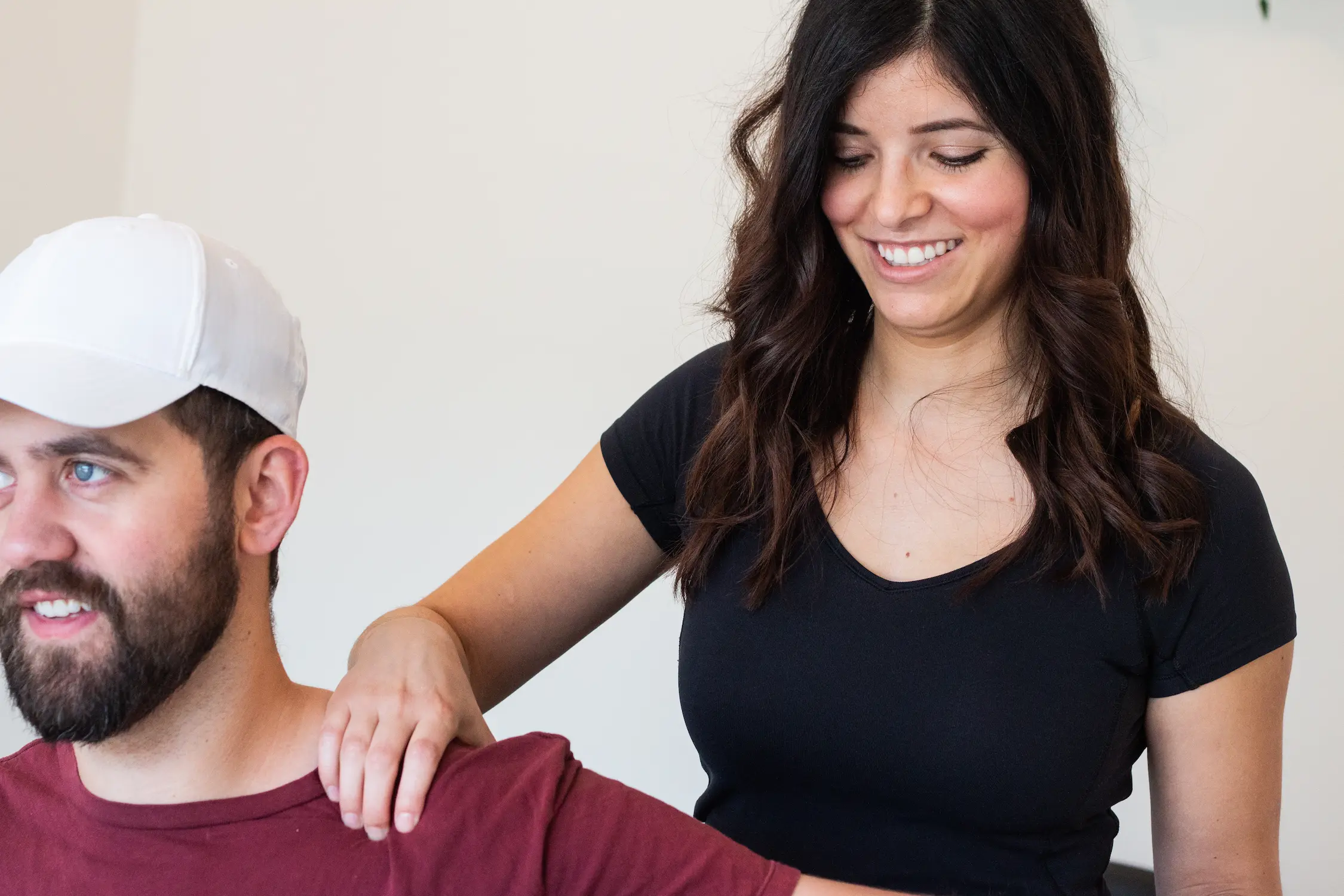 Dr. Natalie Lopez performing chiropractic assessment at Tip Top Health in Mississauga